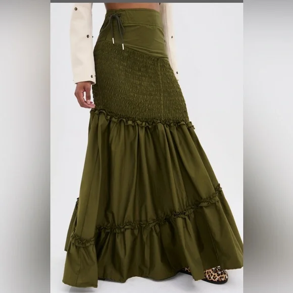 NEW- AKIRA  It Only Gets Better Ruched Maxi Skirt - Size 1X - Picture 2 of 4